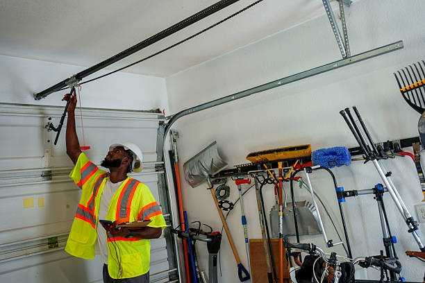 Professional Garage Door technician working in Cortland, IL